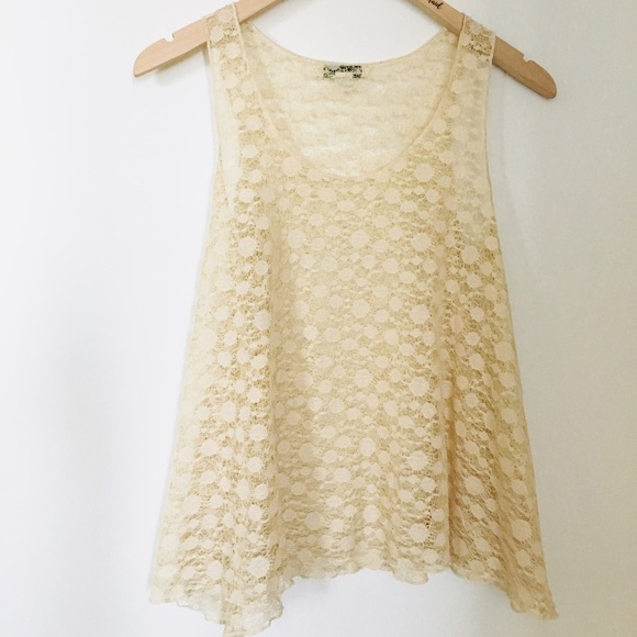 🤑FREE w/ purchase! Twenty One Shimmery Lace Tank - Picture 13 of 16